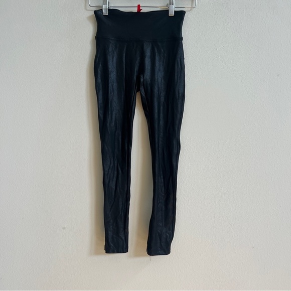 SPANX Faux Leather Leggings in Black - Picture 2 of 9